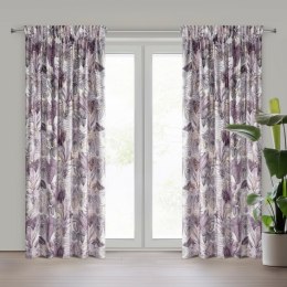 Vorhang DAVOS 2 lila 140X270 Kräuselband Tunnelzug
