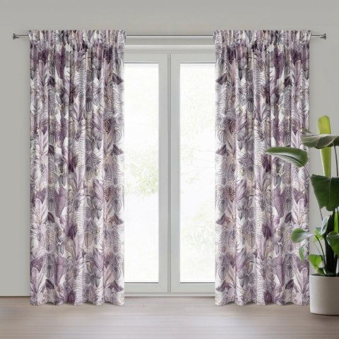 Vorhang DAVOS 2 lila 140X270 Kräuselband Tunnelzug