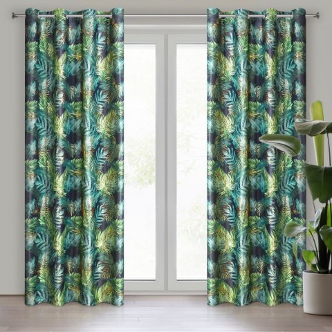 Vorhang DAVOS schwarz ZI 140x250 Ösen