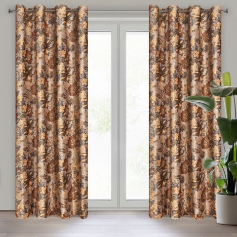 Vorhang DIANA orange 140x250 Ösen