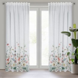 Vorhang DOLLY weiß grün 140x270 Kräuselband