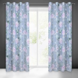 Vorhang FLORA silber FIO 140x250 Ösen