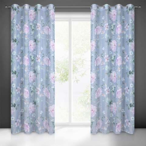 Vorhang FLORA silber FIO 140x250 Ösen