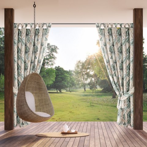 Wasserfester Terassenvorhang GARTEN 7 155X200 Schlaufen Klettverschluß