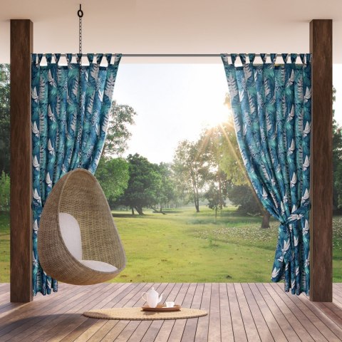 Wasserfester Terassenvorhang GARTEN 9 155X200 Schlaufen Klettverschluß