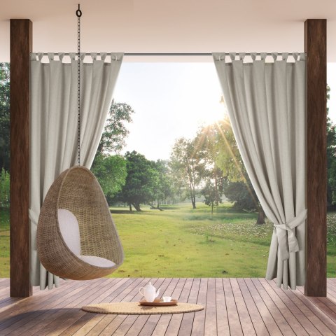 Wasserfester Terassenvorhang GARTEN Melange 155X260 Schlaufen Klettverschluß BE