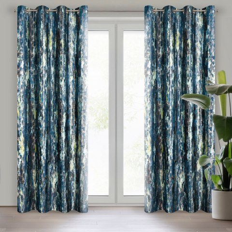 Vorhang GRACE dunkelblau 140x250 Ösen