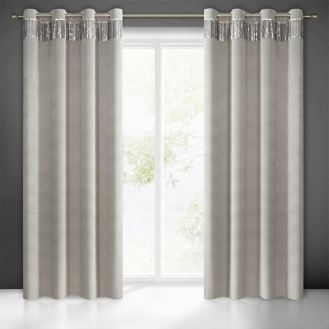 Vorhang JASPER silber silber 140x250 Ösen