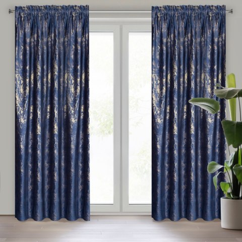 Vorhang KORNELIA dunkelblau 140x270 Kräuselband