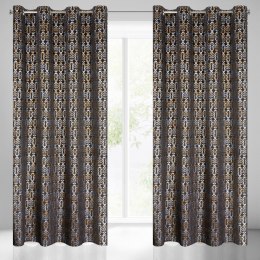 Vorhang LAURA schwarz gold 140x250 Ösen