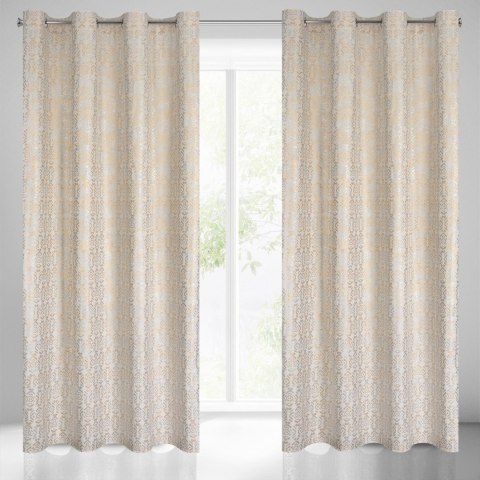 Vorhang LAURA creme gold 140x250 Ösen