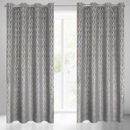 Vorhang LAURA stahl gold 140x250 Ösen