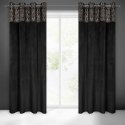 Vorhang LIZA schwarz gold 140x250 Ösen