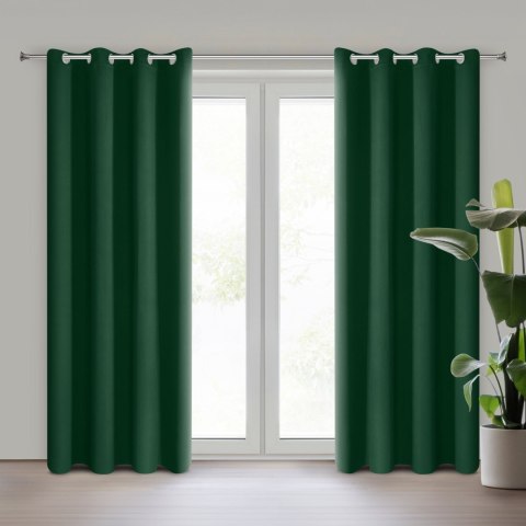 Vorhang LOGAN dunkelgrün 135x250 Ösen
