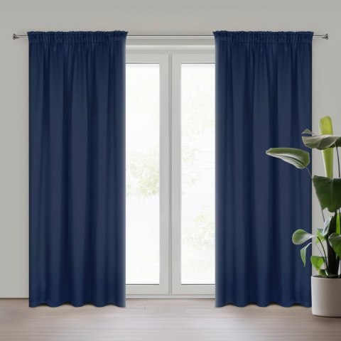 Vorhang LOGAN dunkelblau 135x270 Kräuselband