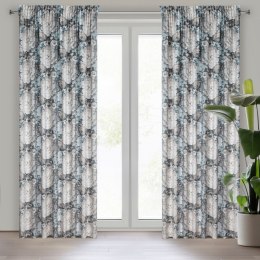 Vorhang LUCIA creme blau 140x270 Kräuselband