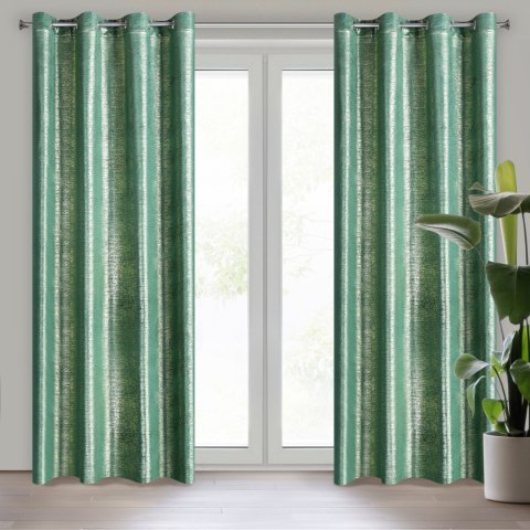 Vorhang MABEL dunkelgrün 140x250 Ösen