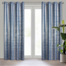 Vorhang MABEL dunkelblau 140x250 Ösen