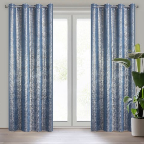 Vorhang MABEL dunkelblau 140x250 Ösen