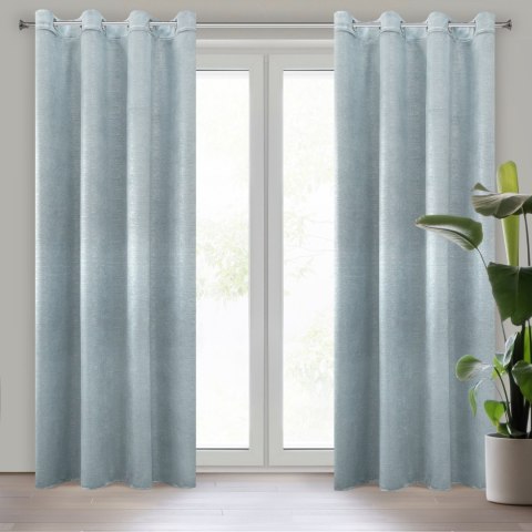 Vorhang MABEL blau 140x250 Ösen