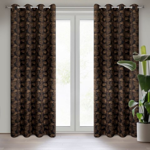 Vorhang MARIGOLD schwarz 140x250 Ösen