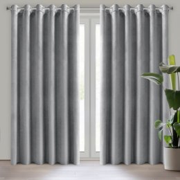 Vorhang MELANIE silber 215x250 Ösen