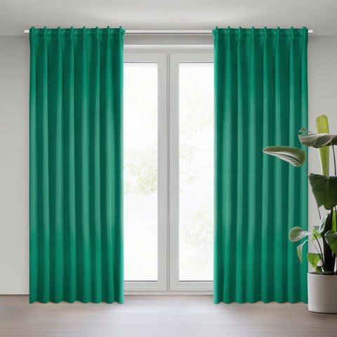 Vorhang MILAN dunkelgrün 140x300 Kräuselband FLEx