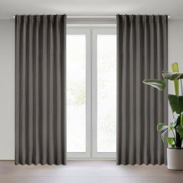 Vorhang MILAN graphit 140x300 Kräuselband FLEx