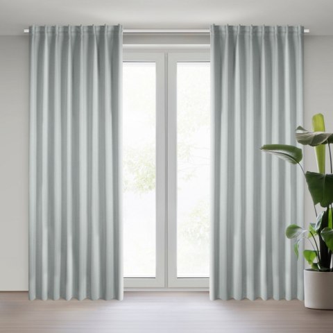 Vorhang MILAN silber 140x300 Kräuselband FLEx