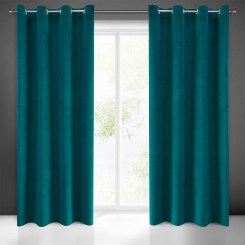 Vorhang MILO dunkeltürkis 140x250 Ösen