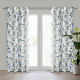 Vorhang PATI blau silber 140x250 Ösen