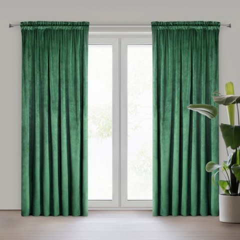 Vorhang PIERRE dunkelgrün 140x300 Kräuselband
