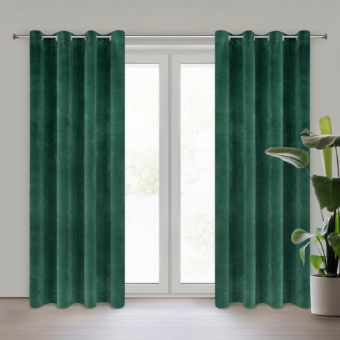 Vorhang RIA dunkelgrün 140x250 Ösen 10