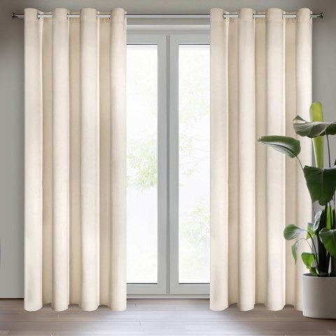 Vorhang RIA hellbeige 140x250 Ösen 10