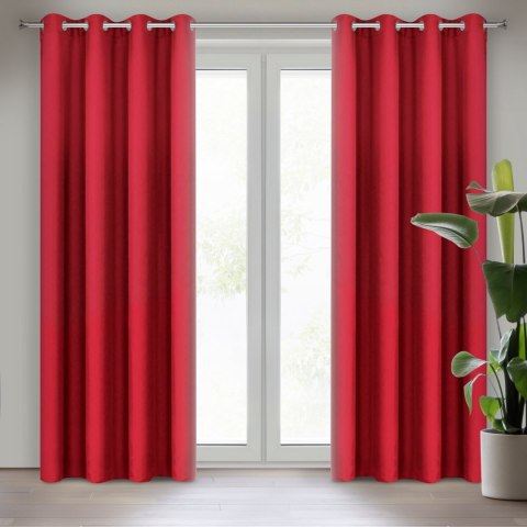 Vorhang RITA rot 140x250 Ösen