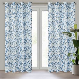 Vorhang ROSALI weiß blau 140x250 Ösen