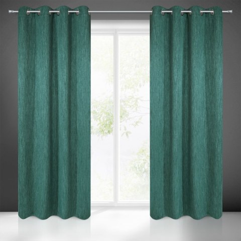 Vorhang ROSSIE dunkelgrün 135x250 Ösen