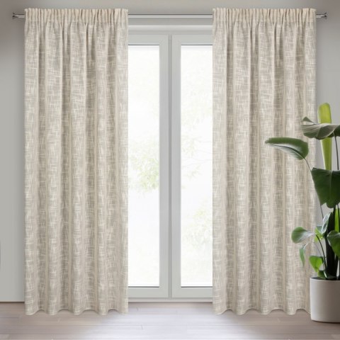 Vorhang RUBI beige 140x270 Kräuselband