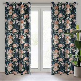 Vorhang SALMA schwarz rosa 140x270 Ösen