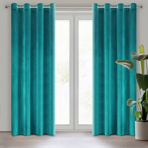 Vorhang SAMANTA türkis 140x250 Ösen