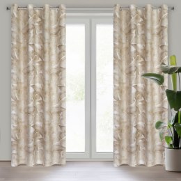 Vorhang SAMIRA weiß beige 140x250 Ösen