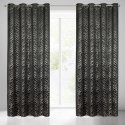 Vorhang SARA schwarz silber 140x250 Ösen