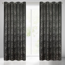 Vorhang SARA schwarz silber 140x250 Ösen