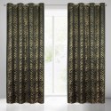 Vorhang SARA schwarz gold 140x250 Ösen