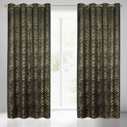 Vorhang SARA schwarz gold 140x250 Ösen