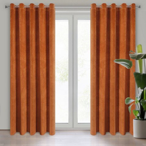 Vorhang VILLA orange 140x250 Ösen 10