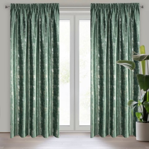 Vorhang VILMA dunkelgrün 140x270 Kräuselband