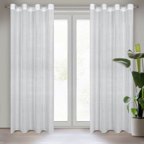 Vorhang CINDY weiß 140x250 Ösen