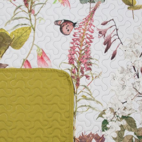 Bettüberwurf ROSA weiß 170x210 weiß grün