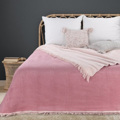 Decke Acryl Wohndecke 29 weiß 220x240 hellrosa altrosa